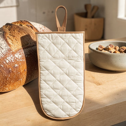 Zynto Oven Mitt - 100% Natural Sustainable Cotton - Professional Grade Fiber Integrity - Quilted Thermal Protection - Heritage Series